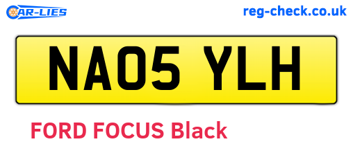 NA05YLH are the vehicle registration plates.