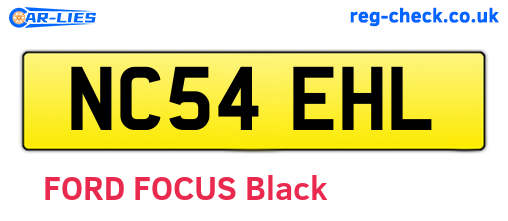 NC54EHL are the vehicle registration plates.
