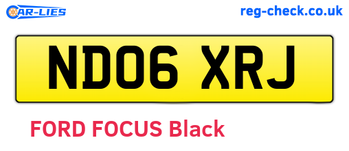 ND06XRJ are the vehicle registration plates.