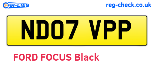 ND07VPP are the vehicle registration plates.