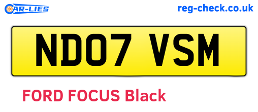 ND07VSM are the vehicle registration plates.