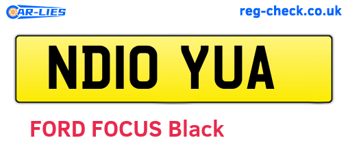 ND10YUA are the vehicle registration plates.