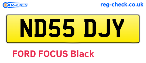 ND55DJY are the vehicle registration plates.