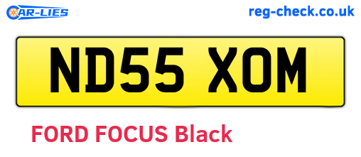 ND55XOM are the vehicle registration plates.