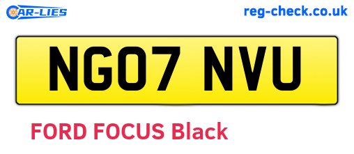 NG07NVU are the vehicle registration plates.