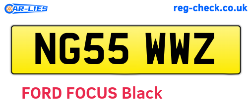 NG55WWZ are the vehicle registration plates.