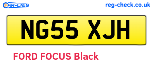 NG55XJH are the vehicle registration plates.