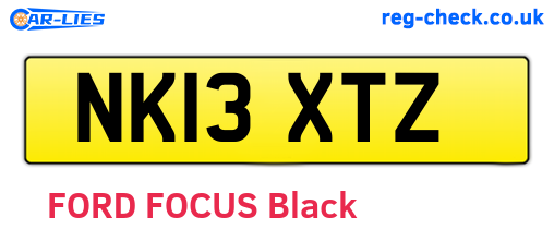 NK13XTZ are the vehicle registration plates.