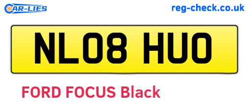 NL08HUO are the vehicle registration plates.