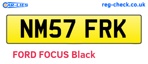 NM57FRK are the vehicle registration plates.