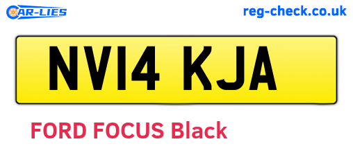 NV14KJA are the vehicle registration plates.