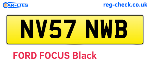 NV57NWB are the vehicle registration plates.