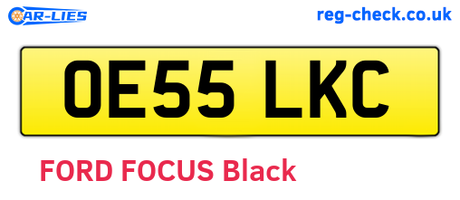 OE55LKC are the vehicle registration plates.