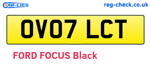 OV07LCT are the vehicle registration plates.