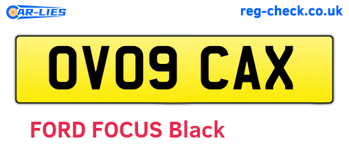 OV09CAX are the vehicle registration plates.