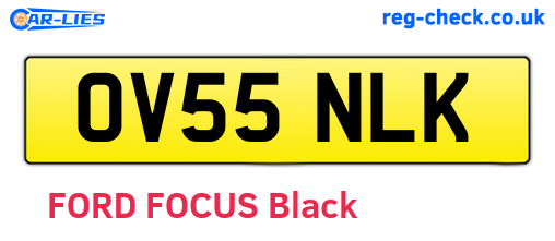 OV55NLK are the vehicle registration plates.