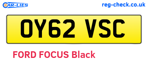 OY62VSC are the vehicle registration plates.