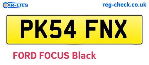 PK54FNX are the vehicle registration plates.
