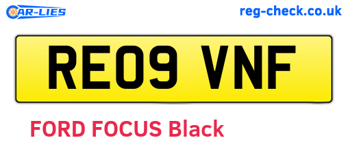 RE09VNF are the vehicle registration plates.