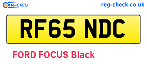 RF65NDC are the vehicle registration plates.