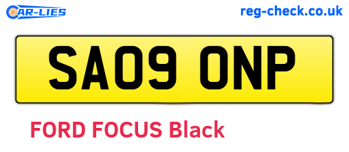 SA09ONP are the vehicle registration plates.