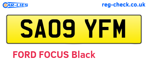 SA09YFM are the vehicle registration plates.