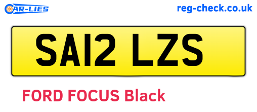 SA12LZS are the vehicle registration plates.