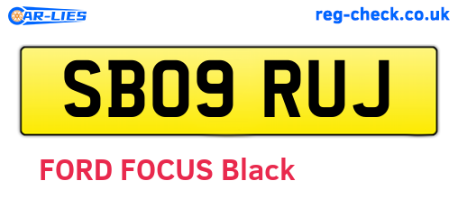 SB09RUJ are the vehicle registration plates.