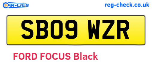 SB09WZR are the vehicle registration plates.