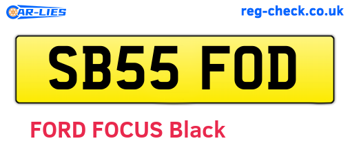 SB55FOD are the vehicle registration plates.
