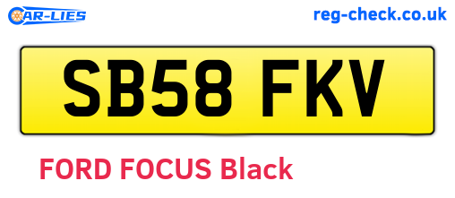 SB58FKV are the vehicle registration plates.