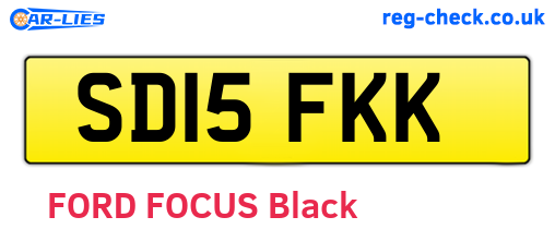 SD15FKK are the vehicle registration plates.