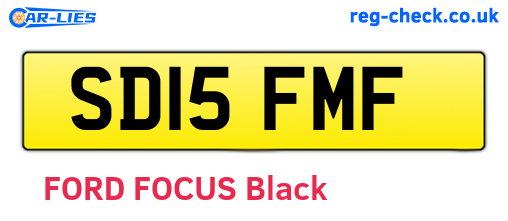 SD15FMF are the vehicle registration plates.
