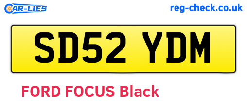 SD52YDM are the vehicle registration plates.