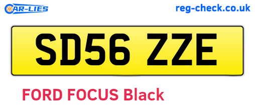 SD56ZZE are the vehicle registration plates.