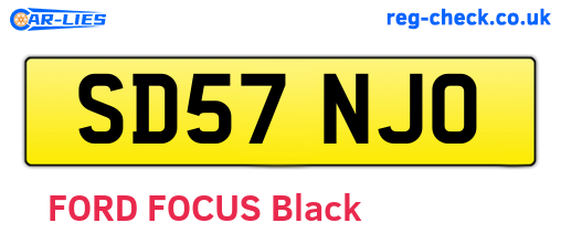 SD57NJO are the vehicle registration plates.