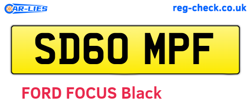 SD60MPF are the vehicle registration plates.