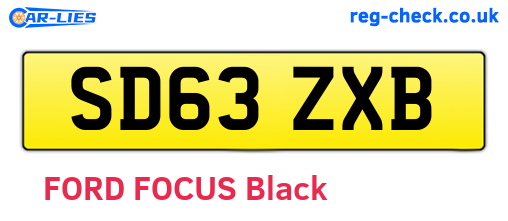 SD63ZXB are the vehicle registration plates.