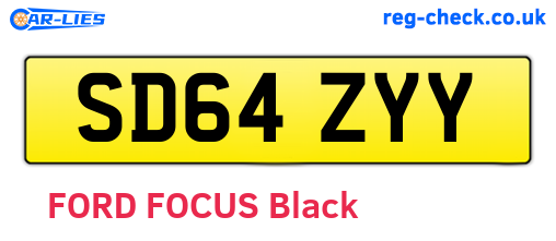 SD64ZYY are the vehicle registration plates.