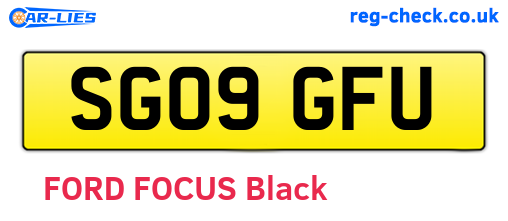 SG09GFU are the vehicle registration plates.