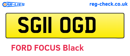 SG11OGD are the vehicle registration plates.