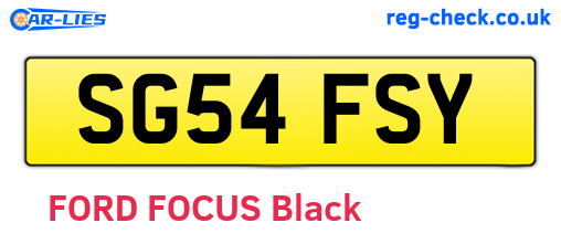 SG54FSY are the vehicle registration plates.