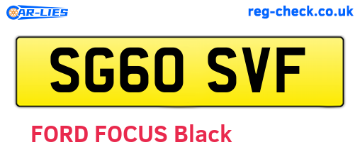 SG60SVF are the vehicle registration plates.
