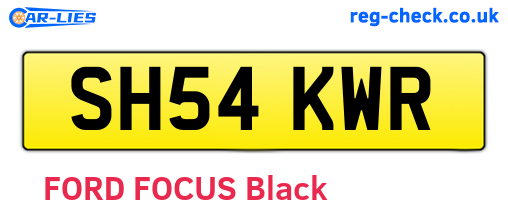SH54KWR are the vehicle registration plates.