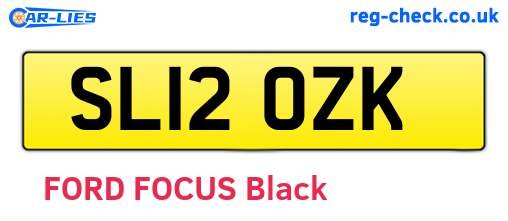 SL12OZK are the vehicle registration plates.