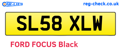 SL58XLW are the vehicle registration plates.