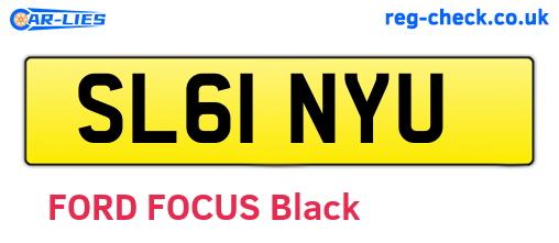 SL61NYU are the vehicle registration plates.