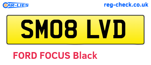 SM08LVD are the vehicle registration plates.