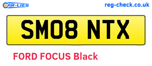 SM08NTX are the vehicle registration plates.