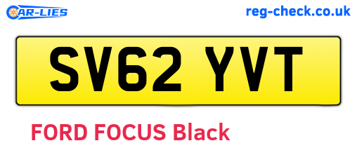 SV62YVT are the vehicle registration plates.